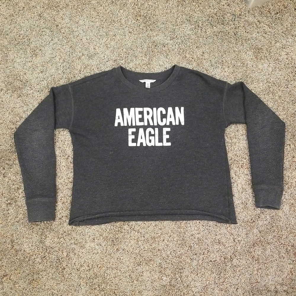 Cropped American Eagle Crew Neck Shirt